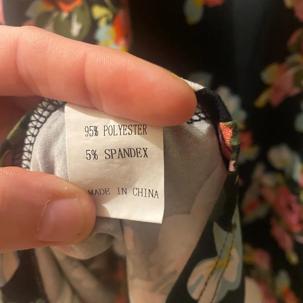Women’s 3X Floral Black Dress with pockets - Picture 10 of 11